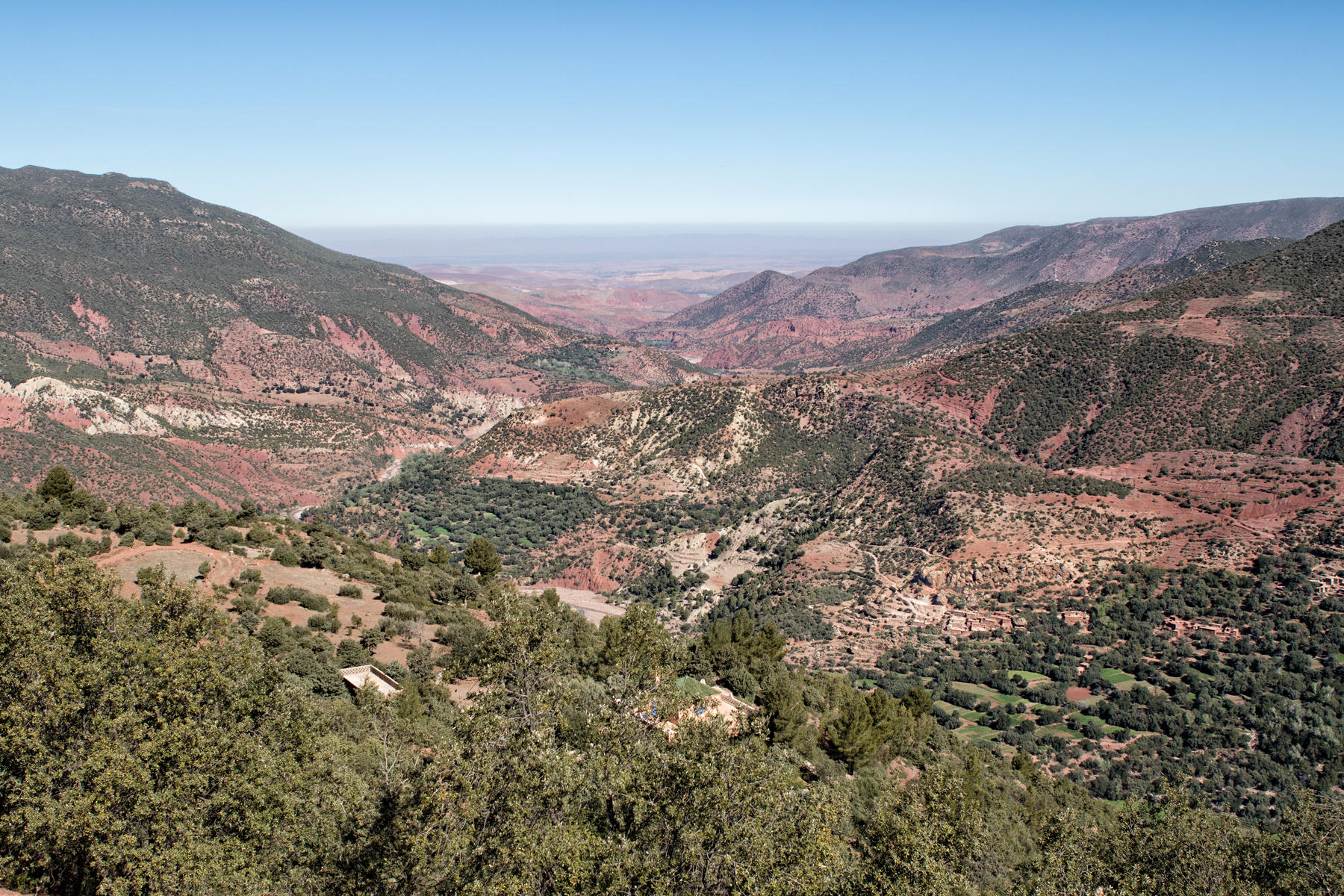 View north, Oued Tensift Valley, High Atlas Mountains<br />0955