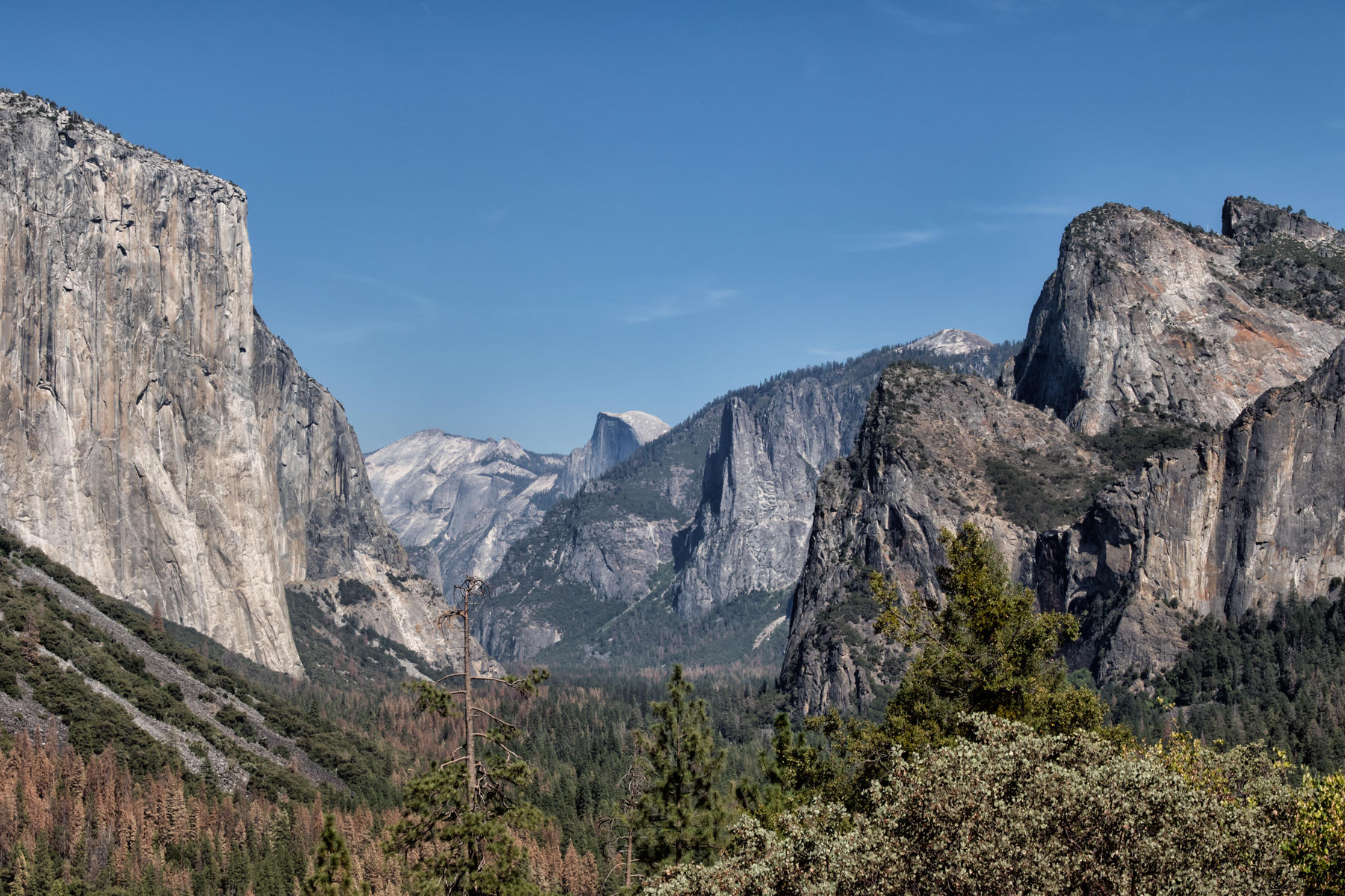 View from Big Oak Flat Road 1992<br />Yosemite
