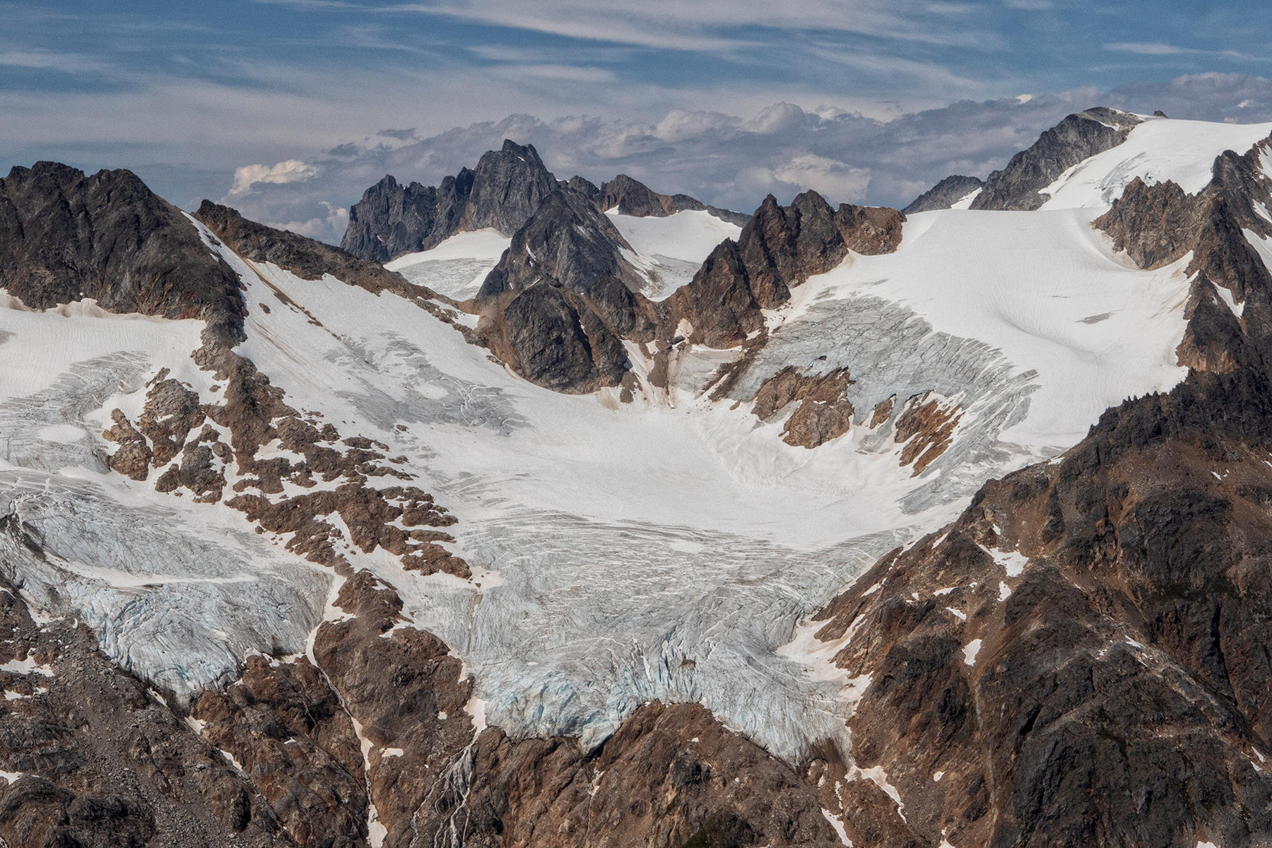 0406<br />Coast Mountains near Skagway<br />helicopter view